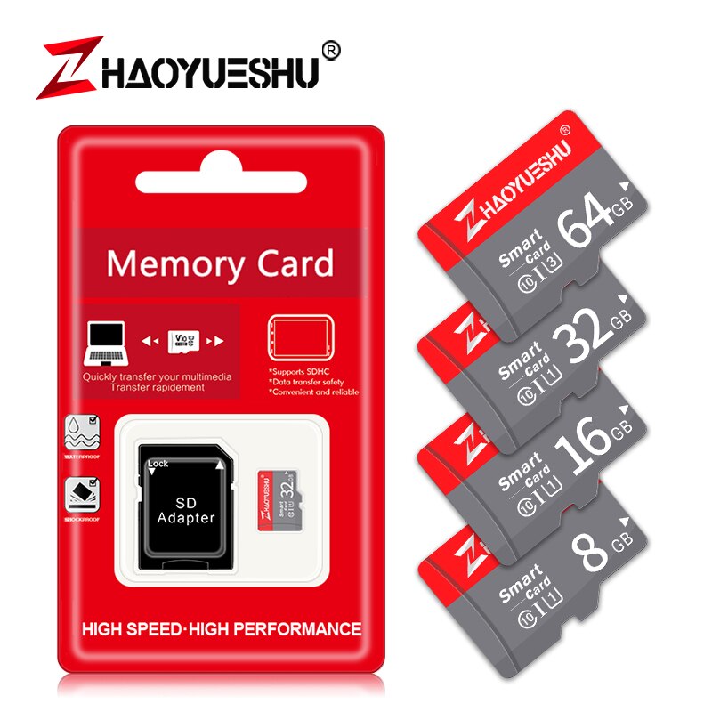 Free adapter memory cards tarjeta micro sd card 8GB 16GB 32GB 64GB 128GB class 10 microsd flash usb with retail package
