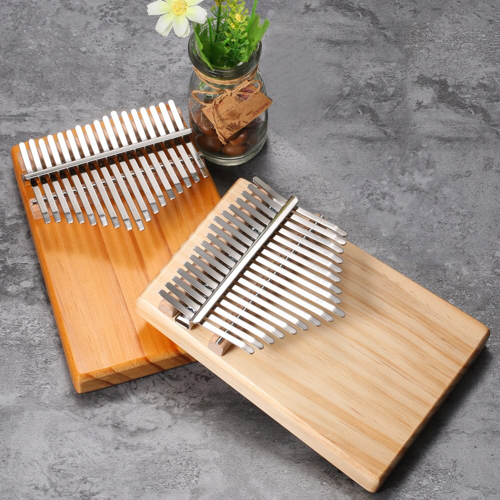 17 teclas kalimba Mbira Dedo de bolsillo Piano Kalimba instrumento Musical portátil pulgar Piano con bolsa de Carring para niños principiantes