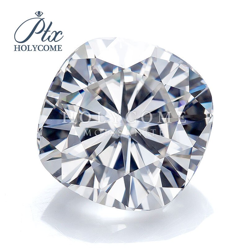 Wuzhou holycome venda quente brilhante corte 0.5 quilates def forma almofada moissanite