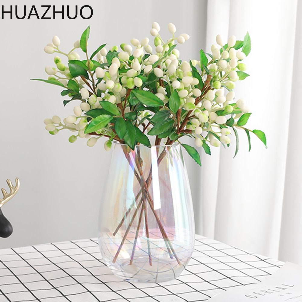 5 vorken kunstbloem bessen fruit plant tak kunstbes levendig rode hulst bessen huis guirlande bruiloft decoratie