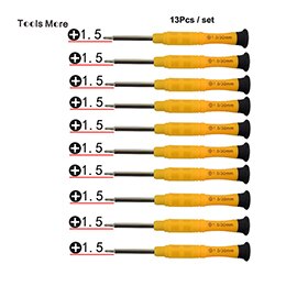 Mini Precisie Schroevendraaier Set Handen Gereedschap voor iPhone 4 S 5 S 6 6 S 7 Samsung ect Telefoon tablet Reparatie: FI-305-13Pcs-PH000