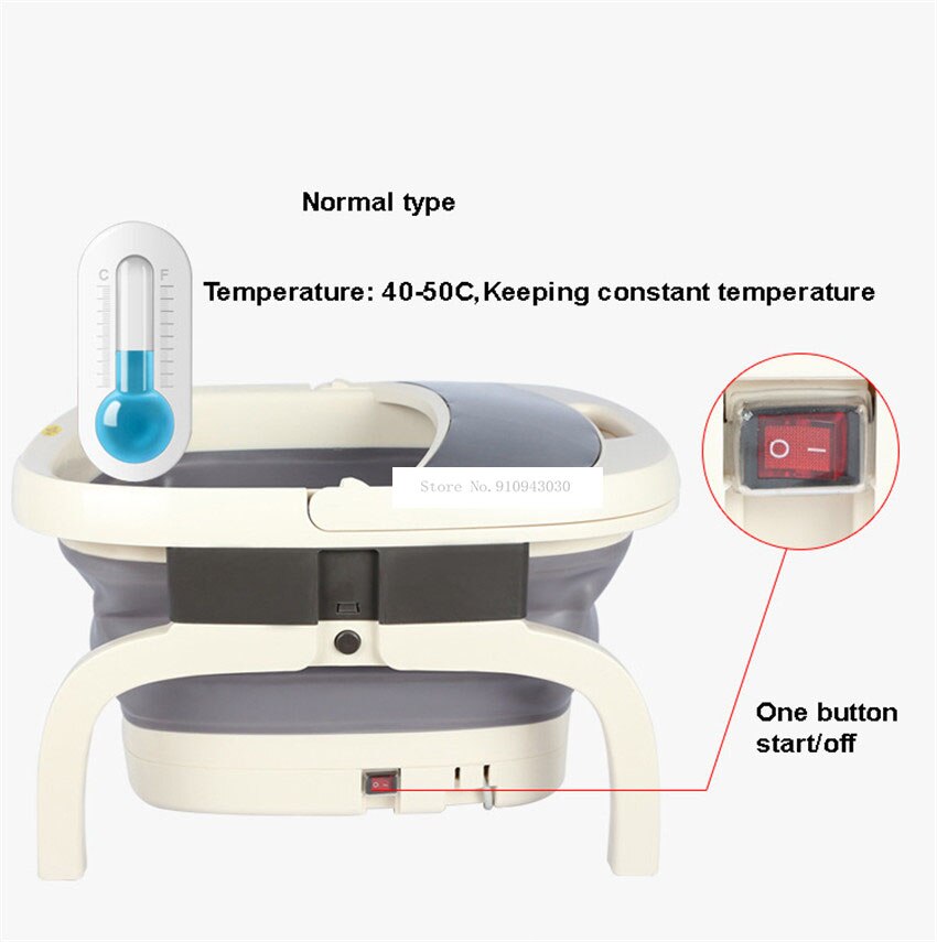 Masseur électrique automatique de pied de bulle d'oxygène de chaleur de Vibration de roulement de bain de Spa de pied pour soulager la Relaxation de pression