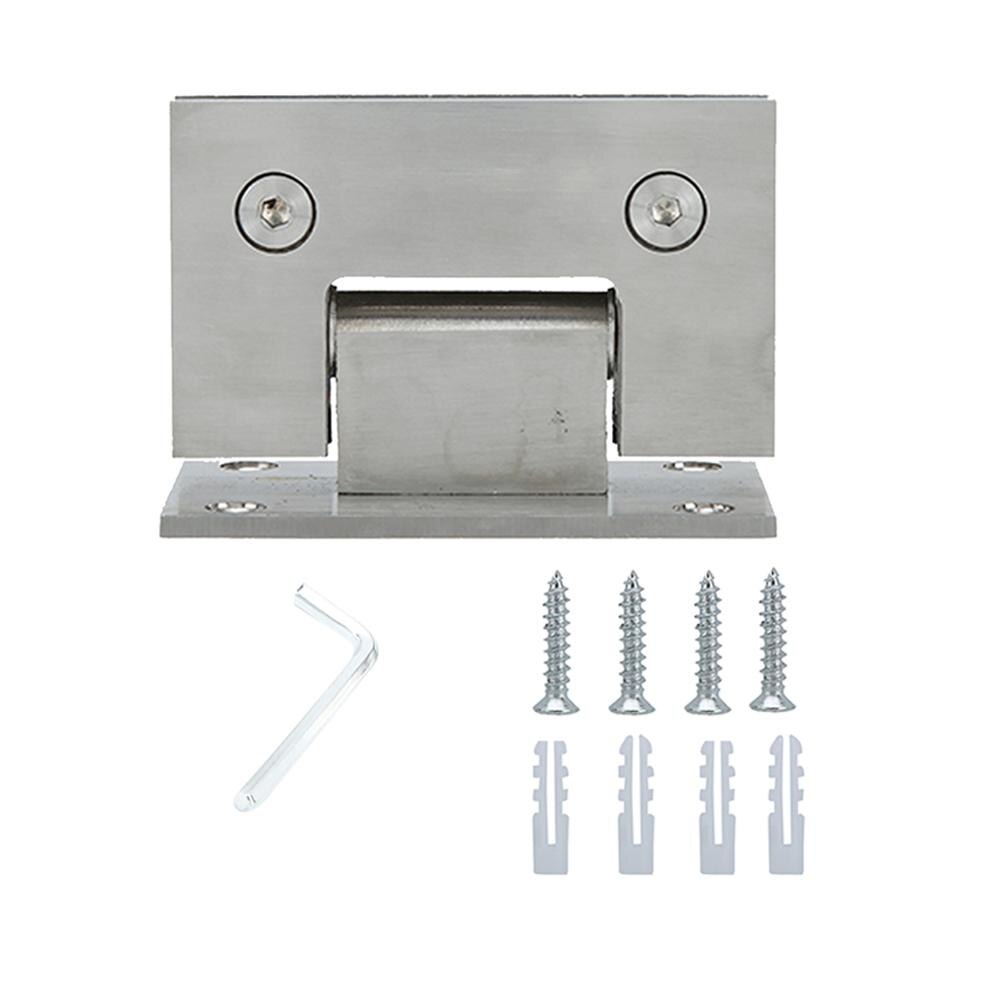 90 Degree Shower Door Hinge Stainless Steel Glass Clamp Wall Bracket For 8-12mm Thick Glass Door Bathroom Hardware Accessories