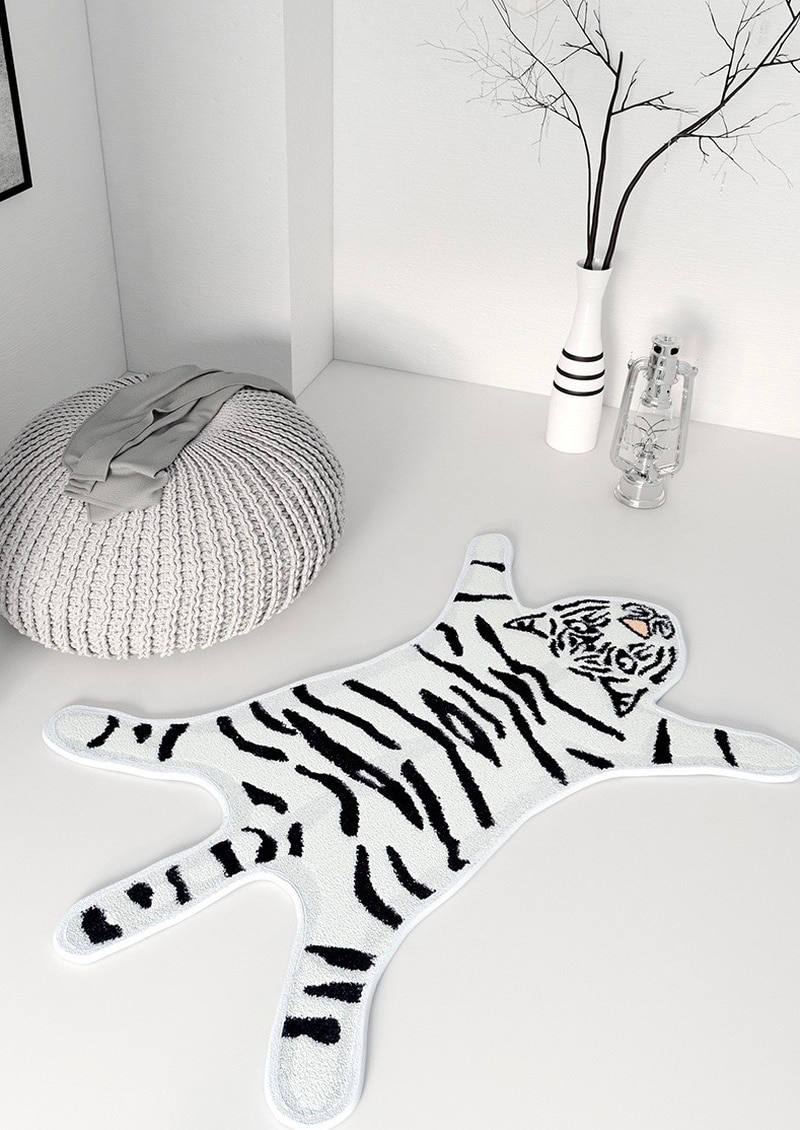 Dierenprint luipaard tapijt tijger panda antislip dierenprint tapijt voor thuis woonkamer deurmat zuigend water badmatten  wy71112