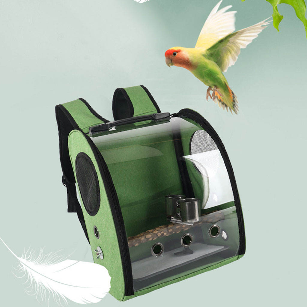 Torba z uchwytem dla ptaków plecak dla zwierząt klatka dla papugi torba robić noszenia samolotów dla małych średnich ptaków papugi: zielony