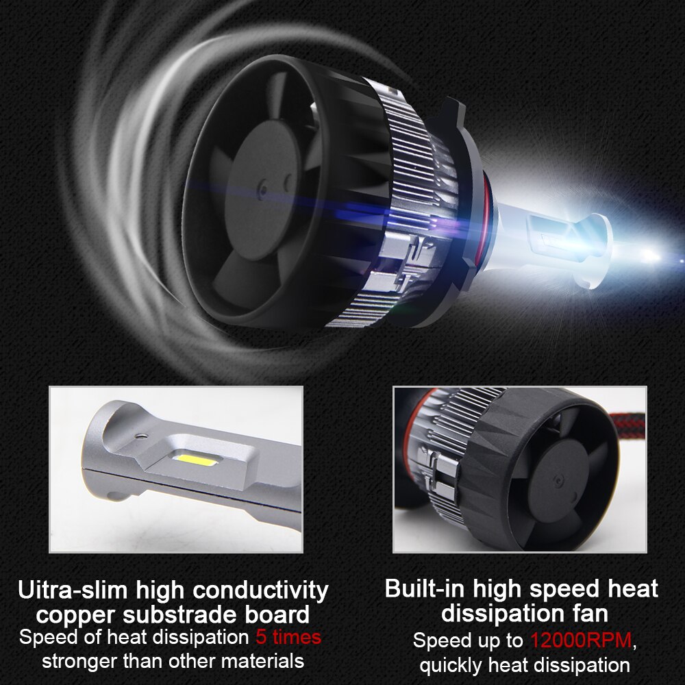 BraveWay Super LED Headlight H4 H7 H11 LED Lamps for Car 12V 9005 HB3 9006 HB4 9012 HIR2 H4 Led Bulbs for Auto Ice Bulb CSP Chip