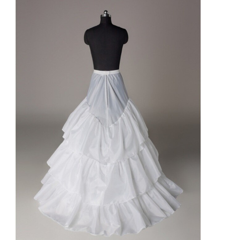 JaneVini 3 Hoops Sweep Train Petticoat Underskirt for Wedding Dress Rockabilly Skirt Black Bridal Petticoat Ball Gown Adjustable