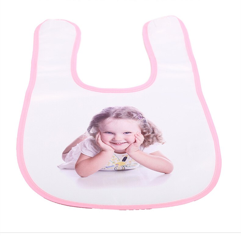 Babero de sublimación en blanco para bebé, pañuelos con lazo para impresión de tinta por sublimación, DIY, prensa de calor, transferencia, 10 unids/lote