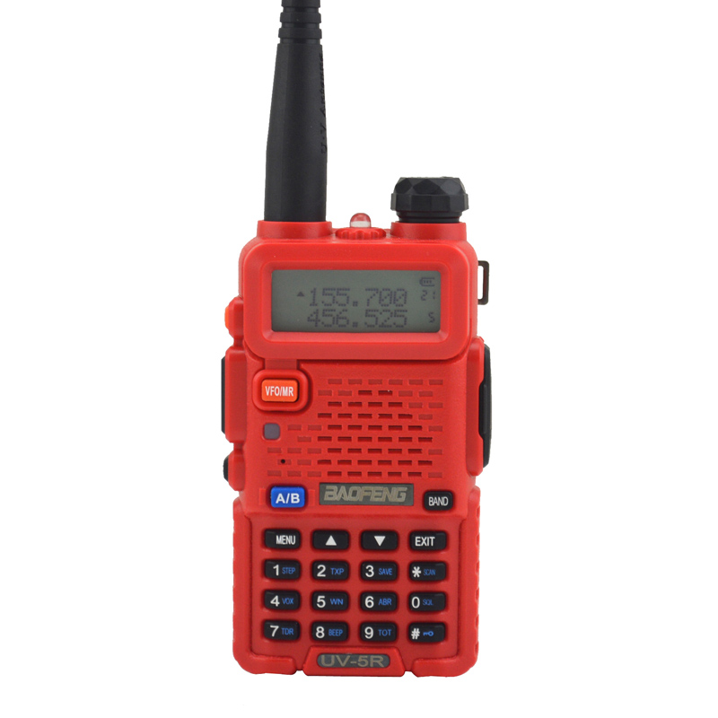 Baofeng bf -uv5r uv -5r dobbeltbånd vhf 136-174 mhz og uhf 400-520 mhz fm toveisradio baofeng wallkie-talkie med gratis ørepropp: Rød / Oss
