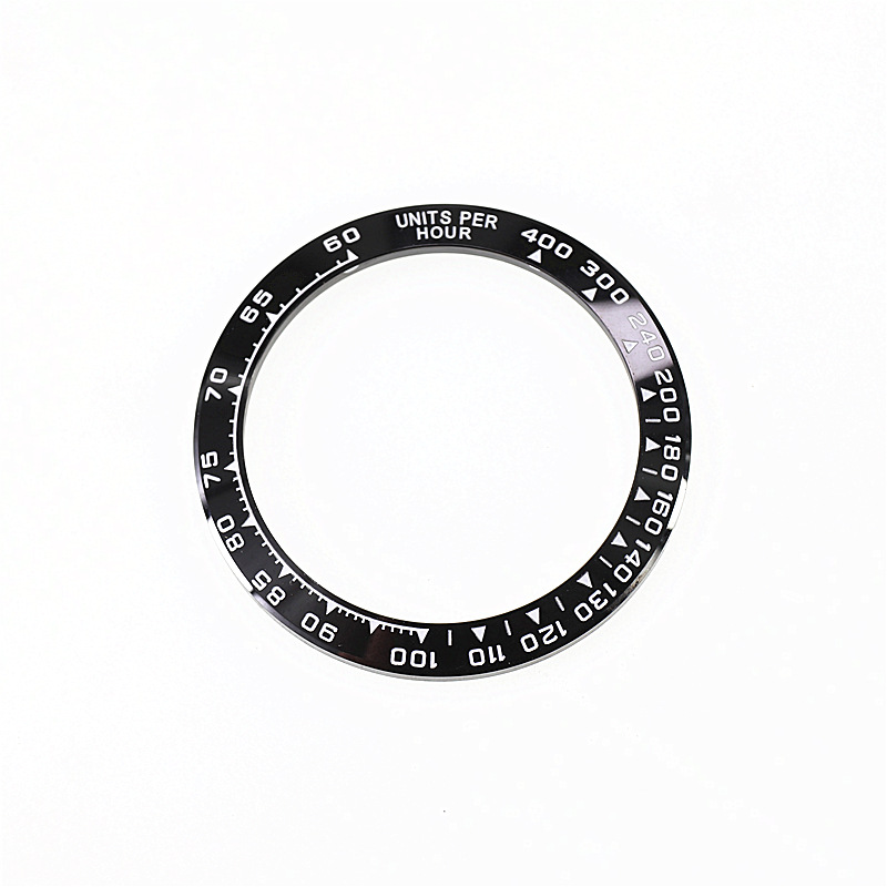 38.5Mm Keramische Horloge Bezel Horloge Gezicht Binnendiameter 30.5Mm Dikte 3Mm Geschikt Voor Man Horloge Vervanging Accessoires: Black White