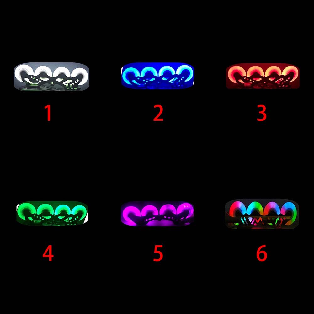 LED Light Skate Wheel Led Inline Sliding Flash PU Roller Skate Wheel 72/76/80mm