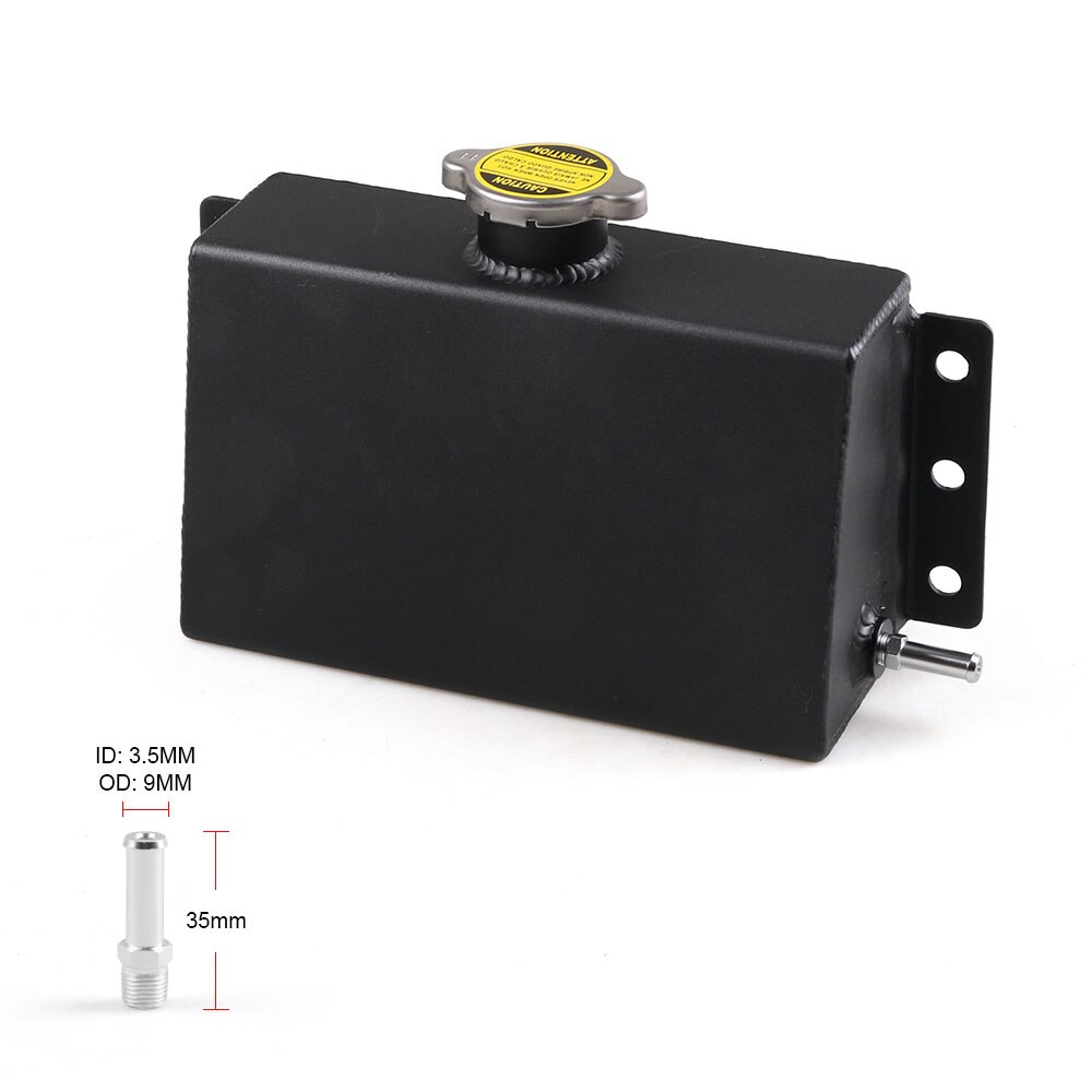 1L Universal Aluminum Coolant Expansion Fill Tank Overflow Reservoir Oil Catch Can Fuel Surge Tank