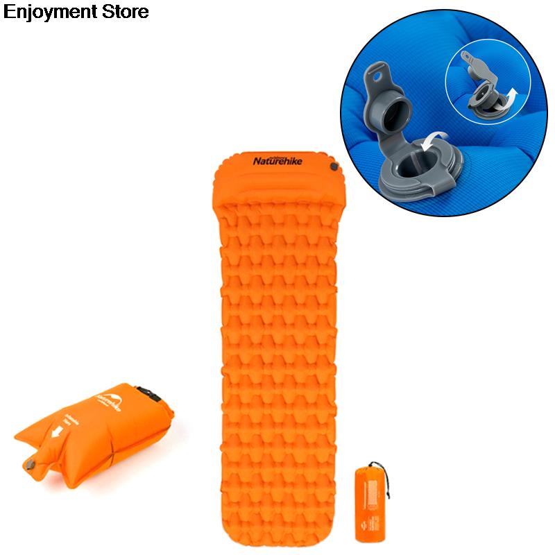 Nylon inflatable camping mat bed inflatable air mattress sleeping pad nature hike