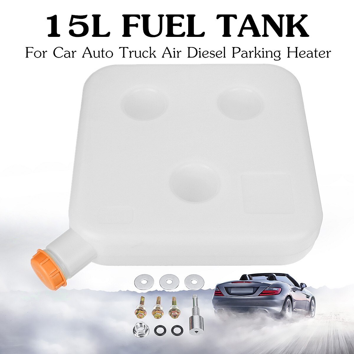 15L Engineering Plastic Fuel Oil Gasoline Tank For Car Auto Truck Air-Diesel Parking Heater 40x40x9cm Universal Fuel Supply