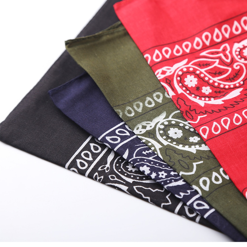 1pc- bands unisex hiphop rode bandana hoofddeksel haar nek sjaal bandana heren vierkante sjaals print zakdoek