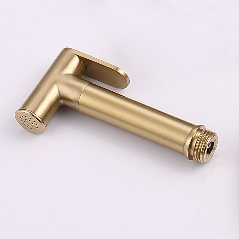 Bidets Kraan Chrom/Zwart/Goud Wc-reiniger Set Douchestraal Bidet Spuit Wc Kranen Wall Mounted Douche Bidets: Gold Bidet Only