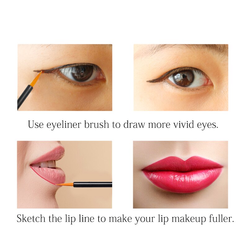 100 Stks/doos Wegwerp Eyeliner Borstels Professionele Wenkbrauw Lip Brush Oogschaduw Tool Lip Eyeliner Borstels Makeup Tools