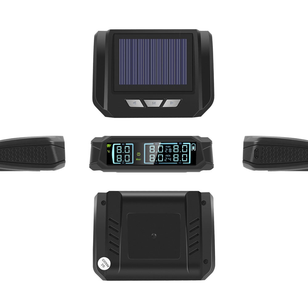 Tire Pressure Monitoring System 8,0 bar 6PCS Sensor Reifendruck Alarm Lkw USB TPMS Windschutzscheibe Fahrzeuge Explosion Proof