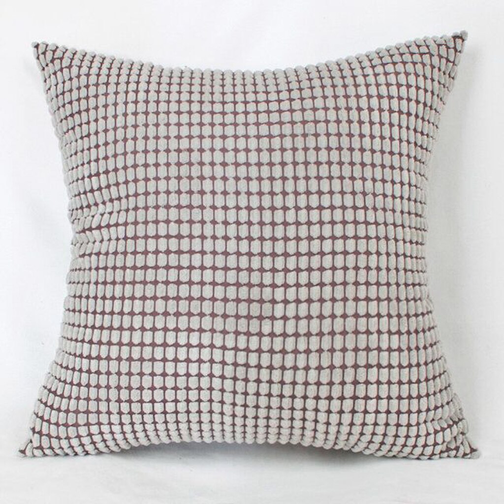 Almohadón decorativo liso y suave de pana de 1 Uds., conjunto de fundas de almohada, funda de cojín para sofá, dormitorio, coche de 24x24 pulgadas 60x60 cm: Gray
