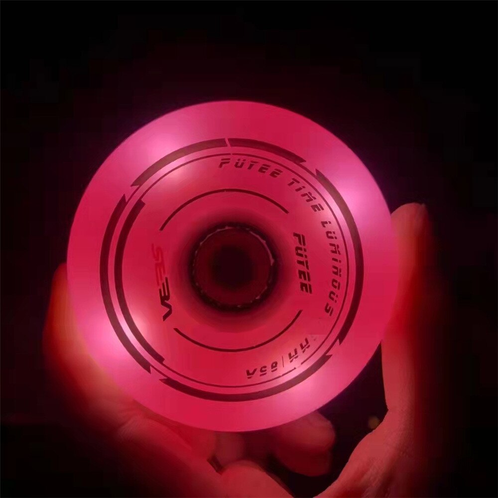 SEBA PUYEE-Rueda de patinaje LED brillante, 8 unidades, Original, 85A, 80mm: 8 Pink wheel / 80mm