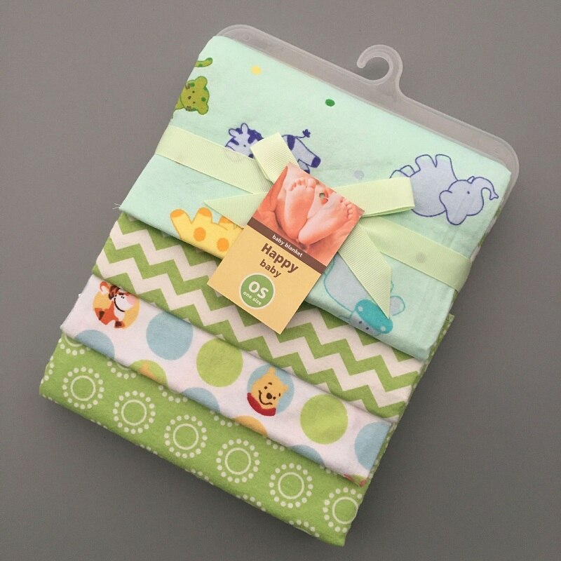 4 stuks Baby Beddengoed Set Leuke Printing Crib Sheet Multi-Functionele Baby deken katoen inbakeren Kids Lakens Wieg enkele Lakens: 1