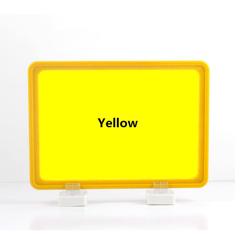 A6 Magnetic Warehouse Classification Label Sign Holder Stand Frame Supermarket Price Listing Poster Holder Frame: Yellow