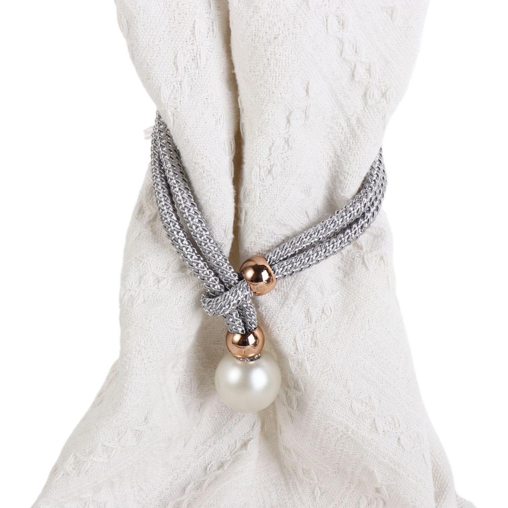 Polyester perle gardin tieback vakkert perle gardin spenne spenne knyte tau justerbar gardiner knyte tau