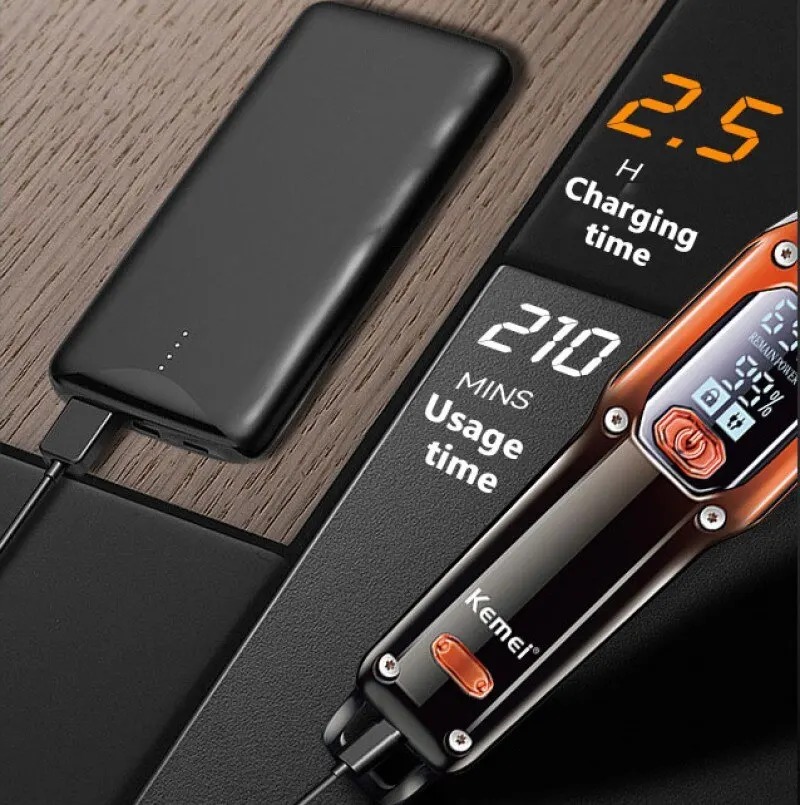 Kemei Hair Trimmer Hair Clipper Barber Trimmer Electric Shaver Hair Cutting Machine Rechargeable Trimmer Men KM-658