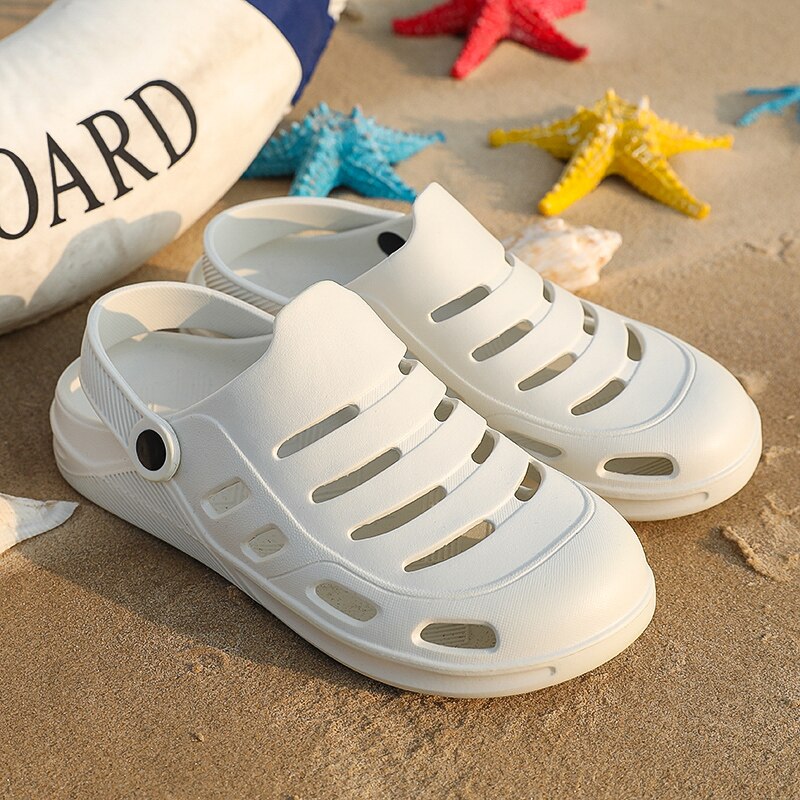 Weh vita sandaler hane vuxen lätt andas träskor skor eva sandalias herr sandaler sommar strand tofflor gummi träskor för män