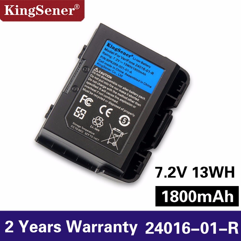 KingSener 24016-01-R POS Battery for VeriFone VX670 VX680 24016-01-R Wireless Terminal ATM Machine 7.2V 1800mAh