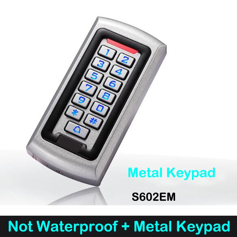 Waterproof Backlight RFID Door Access Control Reader Keypad 2000 Users Door Bell 125KHz EM Card Door Lock System: S602EM