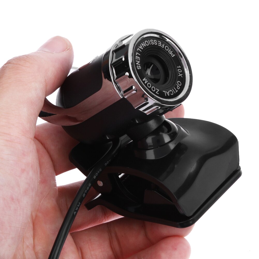 Webcam 0.3 Megapixel High Definition Camera Web Cam 360 Degree Webcam USB MIC Clip-on for Laptop Desktop Computer Accessory