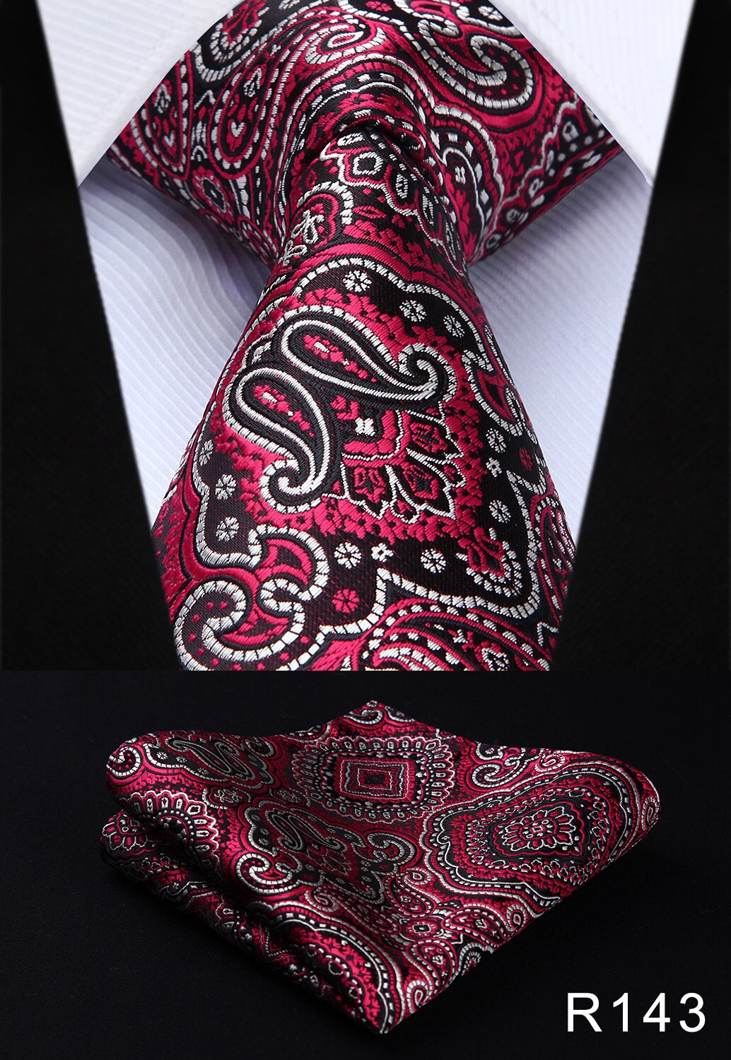 Paisley blume 3,4 "Seide Gewebt Hochzeit Männer Krawatte Krawatte Tasche Platz Klassische Partei Hochzeit Herrenmode Taschentuch einstellen # RF4