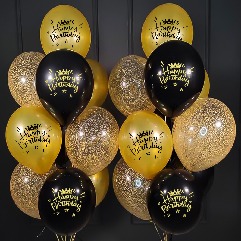 10 pçs/set feliz aniversário balões de látex 12 polegada hélio confetes ar globos crianças adulto festa aniversário decoração suprimentos