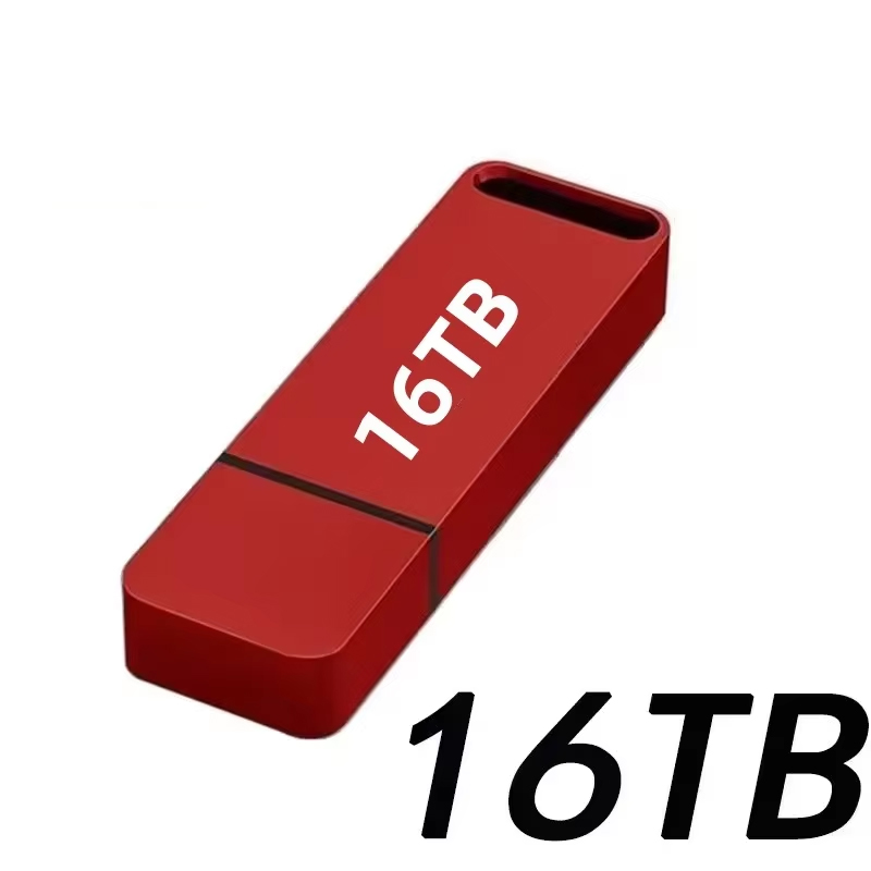 16TB Flash Drive USB3.2 Hoge Snelheid Overdracht Type C U Metalen Flash SSD Draagbare Mini Flash Drive Geheugen waterdichte U Drive: Black