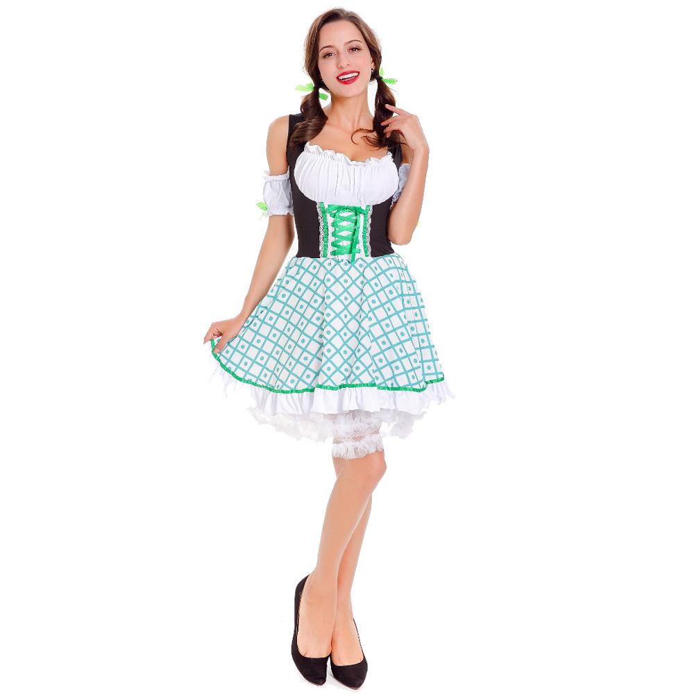 Duitsland Traditie Kostuum Dirndl Duitse Oktoberfest Beer Girl Kostuum Beierse Bier Wench Kostuum Maid outfit