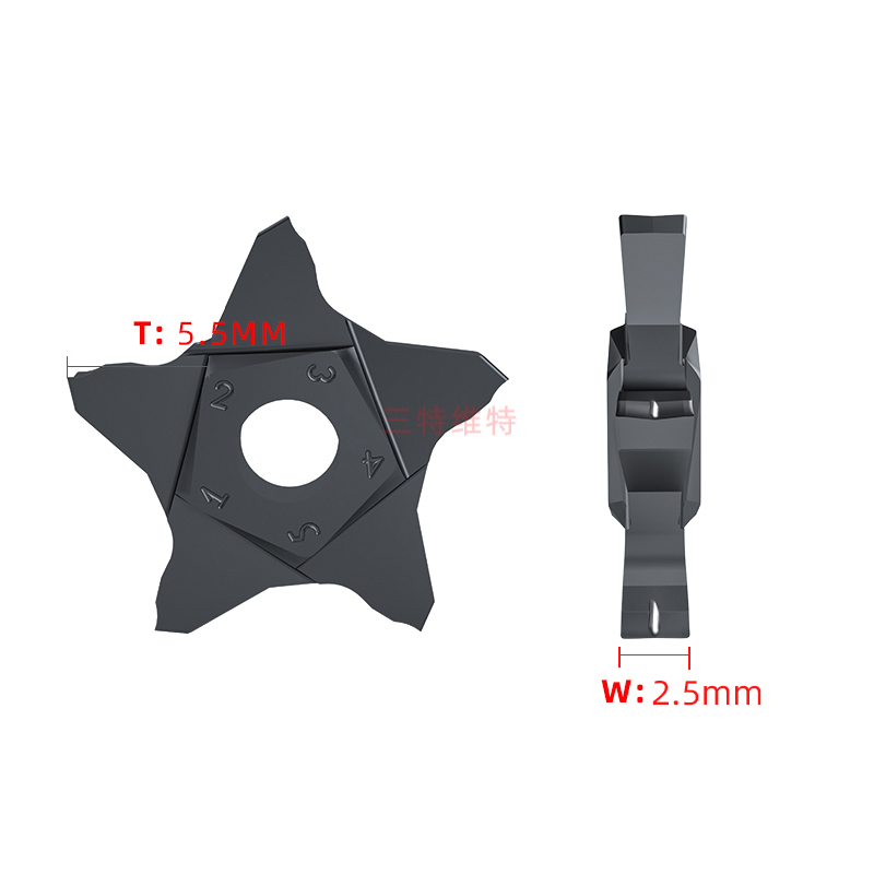 Pchr 16-24 Pchl 16-24 PCHR12-24 PCHR16-24 PCHR20-24 PCHR25-24 Voor Penta24 Pentagram Insert Sleuf Draaibank Houder Cnc: GRIJS