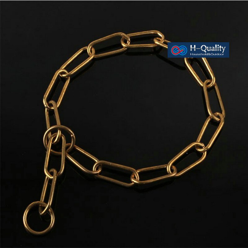 HQ BD01 Classic Show Strong Solid Brass Dog Chain Leash Dog Collar Brass P Chain Special For Middle Giant Dogs