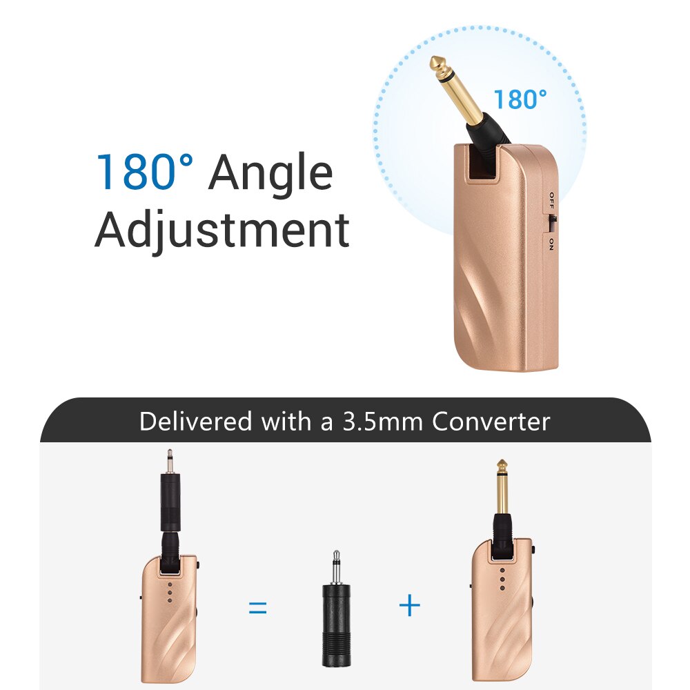 UHF Dual-Frequency Wireless Microphones Set with 1 Receiver 1 Transmitter 1 Lavalier Mic 1 Headset Mic for Teaching Meeting Live