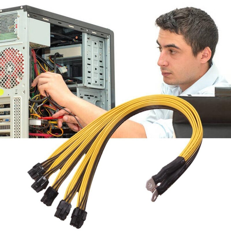 6 Pin Connector Server Power Supply Cable Pcie Express For P3 S7 S9 S11 Bitmain Miner Support Miner PSU Cable
