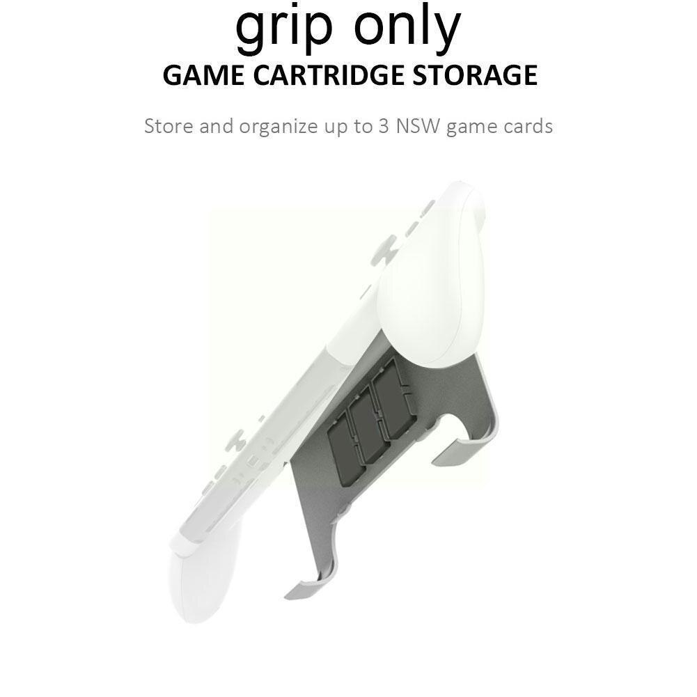 Hand Grip Stand For Nintendo Switch OLED Model Comfortable &amp; Ergonomic Handle Holder Kickstand W/ Game Cartridge Storage NS V4W7