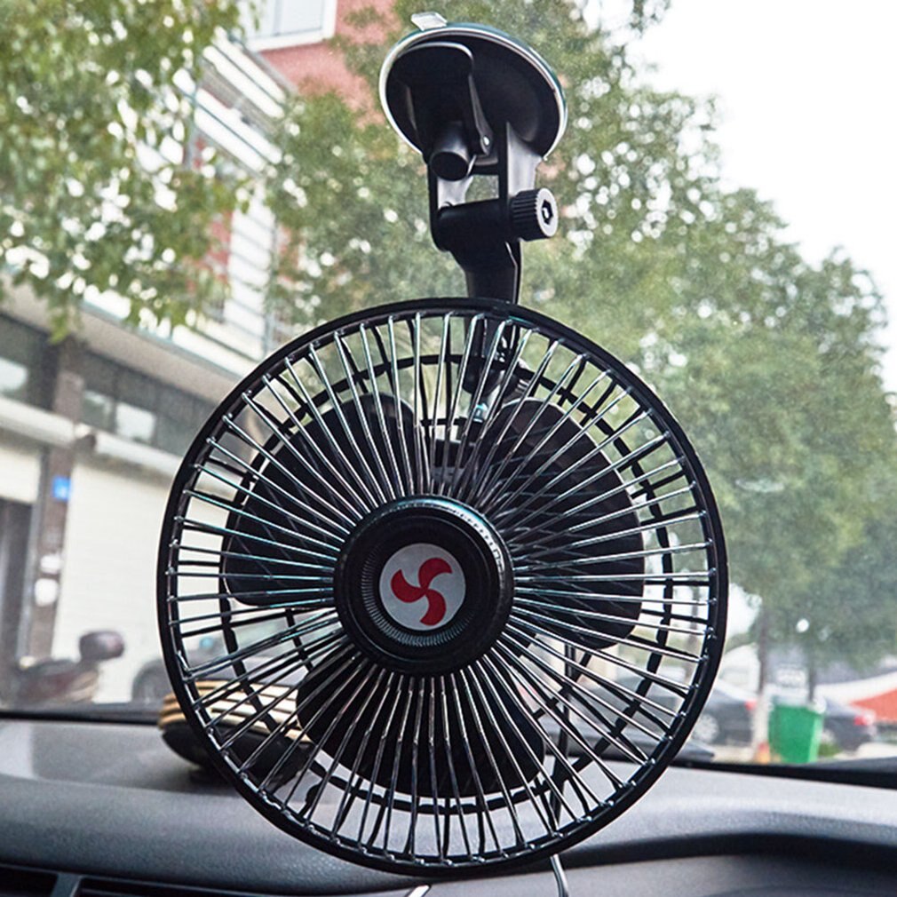 6 Inch Suction Cup Car Fan 12V/24V Small Fan Powerful Mini Portable Large Truck Electric Fan Car Supplies