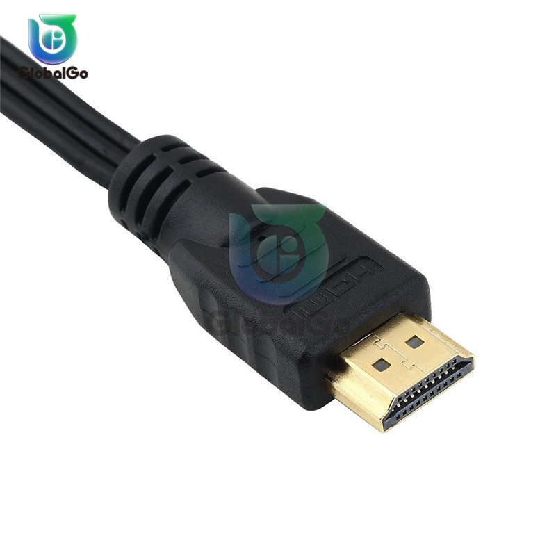 Hdmi til rca kabel hdmi hann  til 3 rca av kompositt hann m/m kontaktadapter konverter kabel ledning avsender