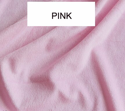 Tissu Velboa brossé en Polyester Super doux, boucle en tricot velours, peluche court pour jouet: PINK