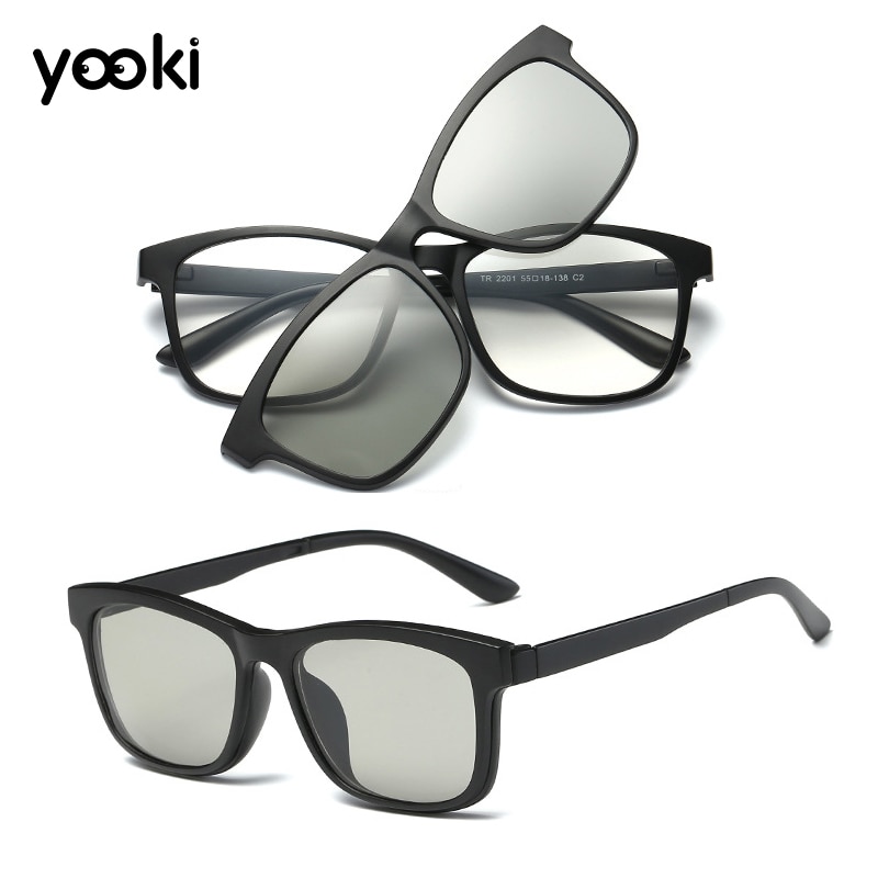 Magnetic Polarized Clip-on Sunglasses Sport Eyeglass Frame Driving Outdoor Night Vision Glasses for Driving: No 3