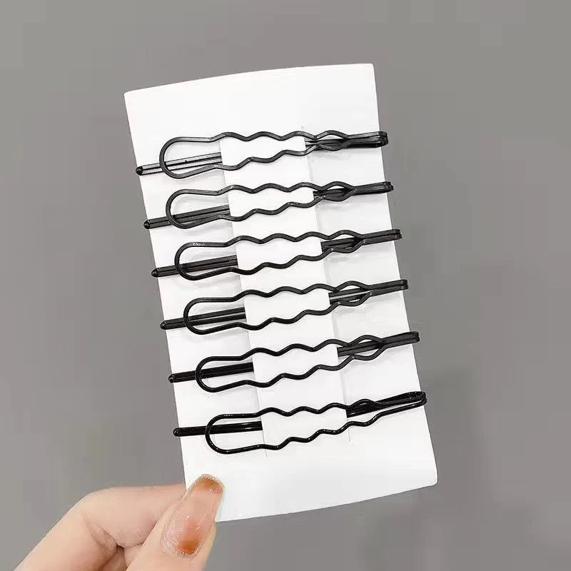 Pasadores de Metal negro para el cabello, horquillas onduladas, horquilla Invisible BB, accesorios para el cabello, 1/20 piezas: S / Azul cielo