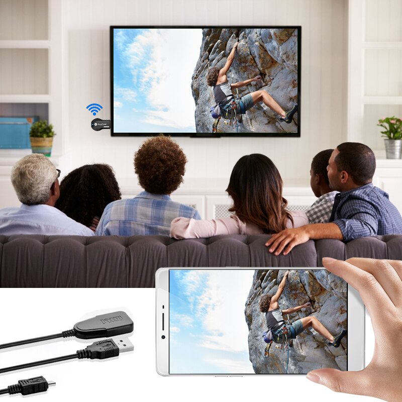 AnyCast M2 Plus TV Stick WiFi Display TV Dongle Receiver Wireless 1080P HDMI-compatible Android IOS DLNA Miracast Airplay