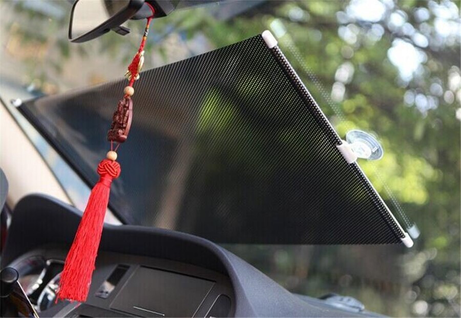 2X Car Front Side Window Retractable Blinds UV-proof Shield Visor w/ Suction Cup