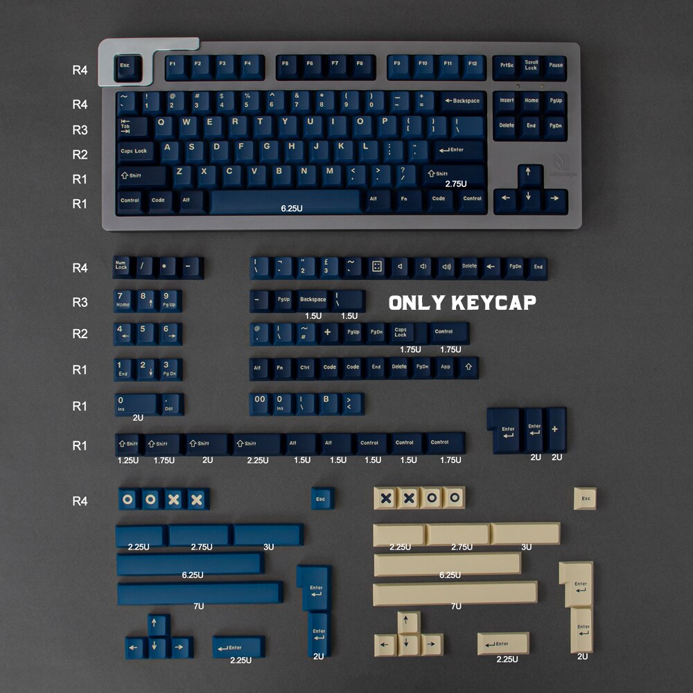 192 teclas GMK Clones matrix-01, teclas de perfil Cherry, doble disparo para teclado mecánico 1.75U 2U Shif ISO Enter Key
