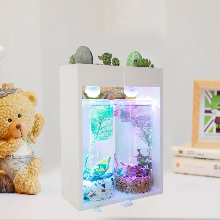 Desktop Fish Tank Home Desk Ecological Fish Tank Microscopic Fleshy Thai Fish Tank Aquarium Plastic Fish Tank